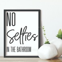 Bathroom Prints Wall Funny Art Poster Quality Toilet Home Pictures Framed A6-A4