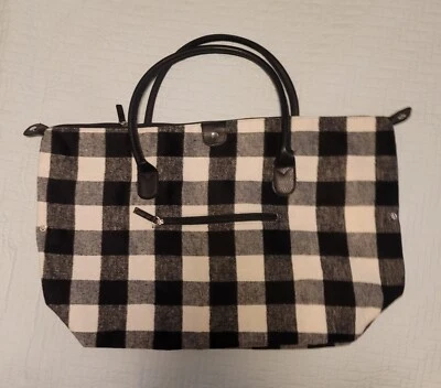 Bolso de Lona para Mujer Cartera de Equipaje de Viaje/Bolso de Fin de Semana para Noche/Paquete de 12 Tamaño/a cuadros Foto 1 de 4