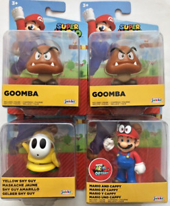 Super Mario World of Nintendo Lot of 4 Figures Mario & Cappy Goomba Shy Guy
