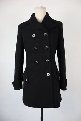 TRUSSARDI JEANS CAPPOTTO LANA GIACCA DONNA 42 WOMAN WOOL COAT VINTAGE CASUAL Foto 1 de 4