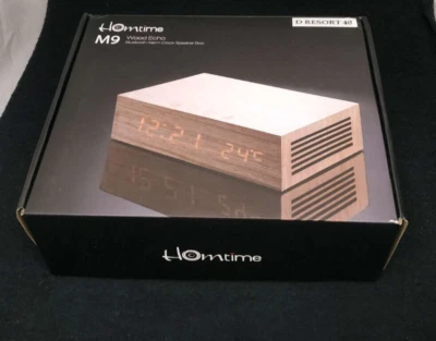 HOMTIME M9-MADERA ECO-ACABADO MADERA CLARA REAL-RELOJ DESPERTADOR-CAMA-CARGA USB Foto 1 de 4