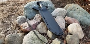 CUSTOM Taco style Kydex sheath for the BK9 w/ Kydex Dangler (BK) 1.0 - Picture 1 of 7