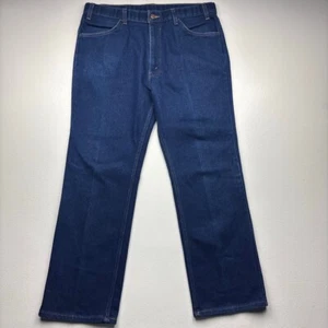 Levi’s 977 Jeans Mens 38x29 Vintage 90s Brown Tab Straight Leg Blue Denim - Picture 1 of 7