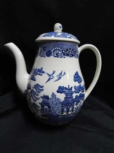 Wedgwood Willow Blue, Smooth: Mini Coffee Pot & Lid, 7" Tall - Picture 1 of 12