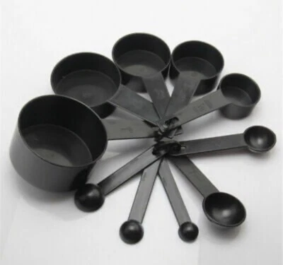 10pcs Durable  Plastic Measuring Cups and Spoons for Baking Tea Coffee UK - Image 1 of 4