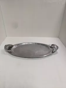 Wilton Armetale Pewter Oval Fish Platter 22 1/2" Serving Plate Bruce Fox Design - Picture 1 of 9
