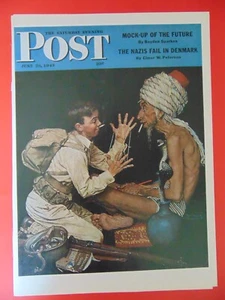 Saturday Evening Post June 26 1943  (REPRINT) Norman Rockwell (COVER ONLY) - Picture 1 of 1