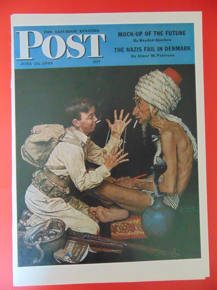 Saturday Evening Post June 26 1943  (REPRINT) Norman Rockwell (COVER ONLY) - Image 1 of 1