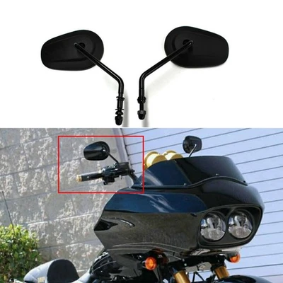 Espejos retrovisores negros para motocicleta Harley Davidson Street Glide Road King Softail EE. UU. Foto 1 de 4