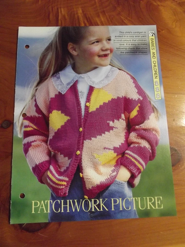 KNITTING PATTERN PATCHWORK PICTURE BABIES AND CHILDREN CREATIVE NEEDLES *GREAT* - Image 1 of 1