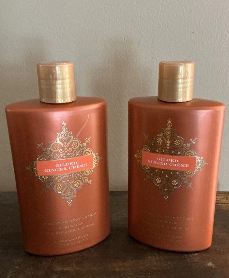 VICTORIA'S SECRET GILDED GINGER CREME HYDRATING BODY LOTION 8.4 OZ USA Lot Of 2 - Image 1 of 4