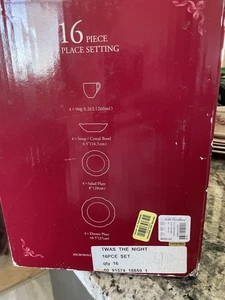 Noble Excellence Twas The Night Before Christmas - 4pc Place Settings x4 (16pc) - Picture 1 of 5