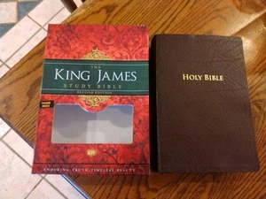 KJV Study Bible 2nd Ed. Large PRINT-~retail $79.99~index burgundy bonded leather - Picture 1 of 11