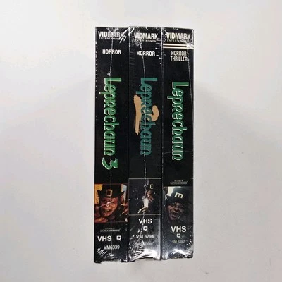 LEPRECHAUN VHS FACTORY SEALED HTF VERY RARE BOX SET. TRIMARK VIDMARK HORROR - Image 1 of 4
