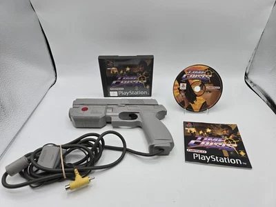 Playstation 1 PS1 Namco G-Con gun NPC 103 & adapter with Time Crisis game - VGC - Image 1 of 3