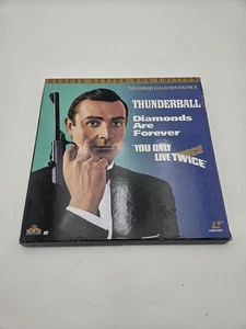 Laserdisc Connery Collection II Thunderball Diamonds Live Twice 4-Discs Deluxe - Picture 1 of 3