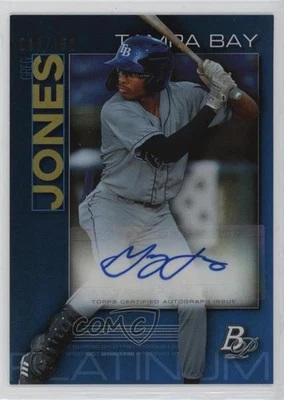 2020 Bowman Platinum Wal-Mart Top Prospects Blue /150 Greg Jones #TOP-53 Auto - Image 1 of 2