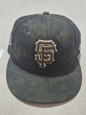 San Francisco Giants New Era 59Fifty Fitted Hat Cap 7 On Field Camo Military - Image 1 of 4