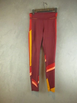 Lululemon Roksanda Pants Womens 6 Red Colorblock Reflective High Rise Leggings - Image 1 of 4