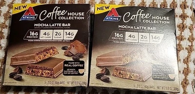 2 Atkins Coffee House Collection Mocha Latte Bar (5 barras cada una) -exp: 2/26 Foto 1 de 4