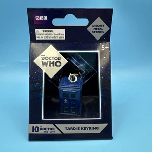 Doctor Who Druckguss Metall TARDIS Schlüsselanhänger 1,5" ca. 10th Doctor BBC Brandneu - Bild 1 von 2