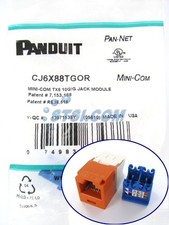 Panduit CJ6X88TGOR Cat 6A, RJ-45 Cable Connector - Orange