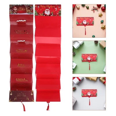  12 Pcs Christmas Red Envelope Gift Box Card Holder for Present Money Wallet - image 1 of 4