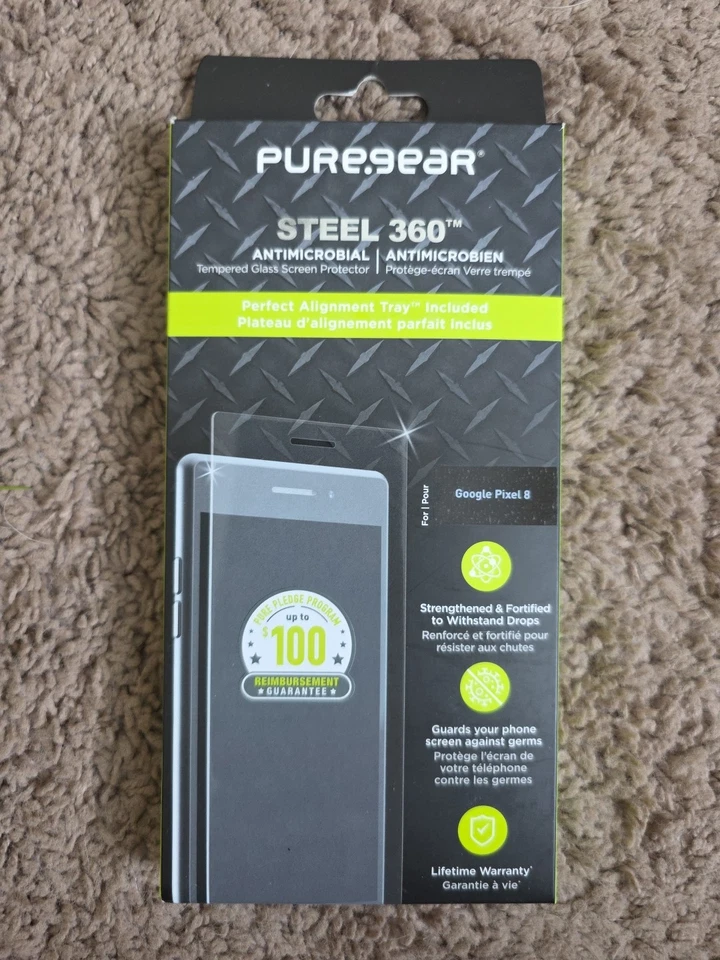 PureGear Steel 360 Screen Protector for Google Pixel 8 - Clear - Image 1 of 1