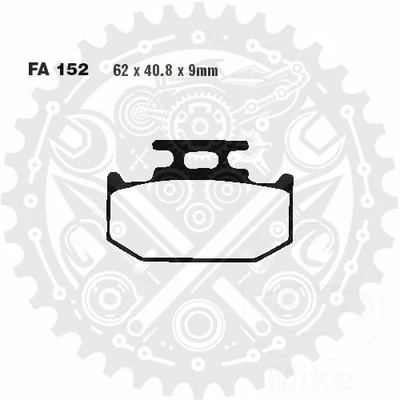 Pastillas de freno traseras EBC sinterizadas R para Yamaha YZ 250 2T 1990-1991 Foto 1 de 4