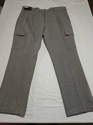 Pantalones de vestir plisados J. Ferrar pantalones para hombre talla 38x30 grises bolsillos informales trabajo nuevos con etiquetas Foto 1 de 4