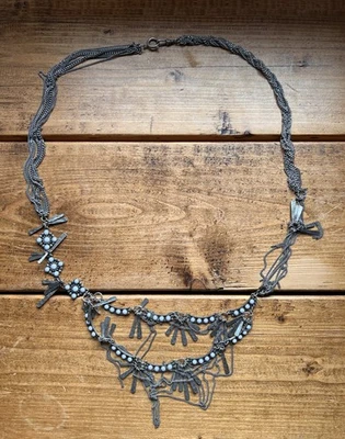 AllSaints Ladies Long Chandelier Multichain Necklace Metal All Saints Statement - Image 1 of 4
