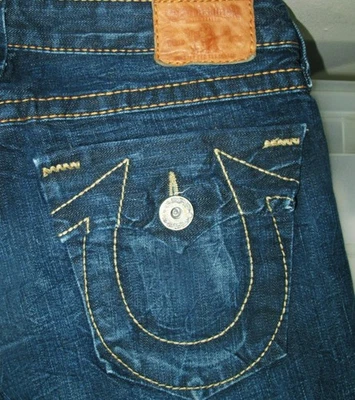 HOT USA Women TRUE RELIGION BILLY BIG T HERITAGE STRAIGHT Jeans 30x31 *Fit 31x31 - Image 1 of 4