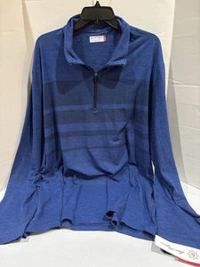 Ben Hogan Men’s Lightweight Royal Heather Luxury 1/4 Zip Long Sleeve 2XL NWT - Picture 1 of 8