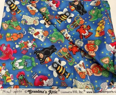 Tela de Halloween Ático de Abuela Azul 1 1/8 yardas Mar del Sur Importaciones Acolchado Algodón Foto 1 de 4