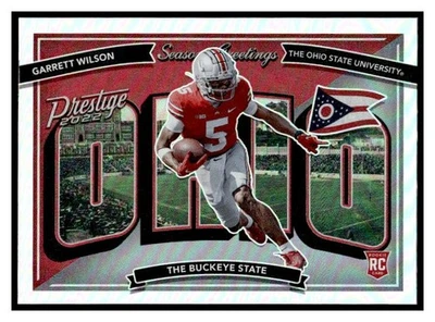 2022 Prestige Garrett Wilson Seasons Greetings RC SG-7 Ohio State, New York Jets - Image 1 of 2