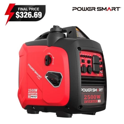 Generador de Gas Portátil Inversor PowerSmart 2500W, 120V, Detección de CO, Uso Exterior Foto 1 de 4