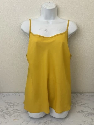 CHARTER CLUB Woman Size 16W Lightweight Tank Top Yellow Spaghetti Strap F1 - Image 1 of 4