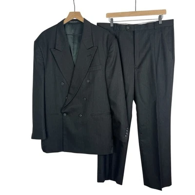 Traje de hombre TORRIANI gris oscuro 2 piezas hombre de hoy/tradicional doble pecho 44R/39 Foto 1 de 4