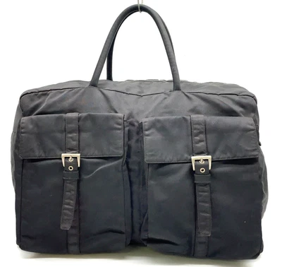 Authentic  Prada Nylon Black Tote / Boston Bag  NS110848 - Image 1 of 4