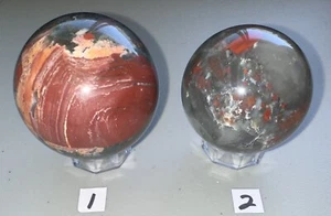 African Bloodstone Sphere,Quartz Crystal,Metaphysical,Reiki,Unique Gift, Decor - Picture 1 of 11