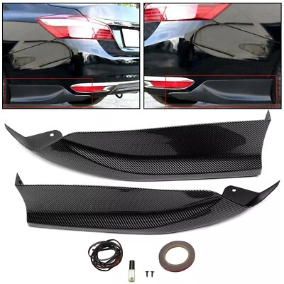 For 2016-2017 Accord Sedan 4DR CARBON Style Rear Bumper Lip Splitter Spoiler Foto 1 de 4