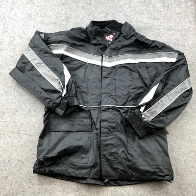 Tour Master Jacket Mens Small Black Shield Windbreaker Lined Elite Rain Suit - Image 1 of 4