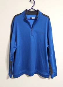 Callaway Golf Quarter Zip Pull Over Sweater Turquoise Mens Sz XXL w/ Pockets - Picture 1 of 6