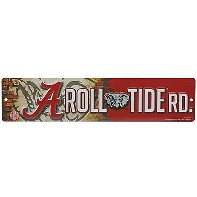 Alabama Crimson Tide Street Sign NEW! 4"X16" "Roll Tide Rd." Man Cave NCAA SEC - Image 1 of 1