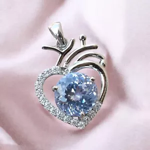 Ciondolo Gemma Geremejevite Naturale Certificato 26 Ct in Argento 925 MG001 - Foto 1 di 5