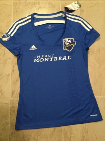 Nwt Adidas Montreal Impact Fc Blue Womens Soccer Mls Jersey Shirt M Md New Cover