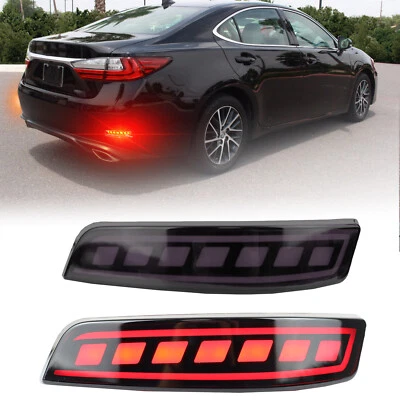 Luz trasera reflectora LED para Lexus ES350 2013-2018 lámpara de freno con giro ahumado Foto 1 de 4