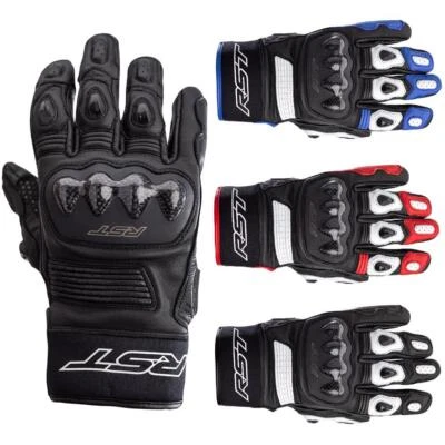 RST Freestyle 2 Mens Short Motorcycle Gloves Sports Race Bike Glove Leather - Image 1 of 2