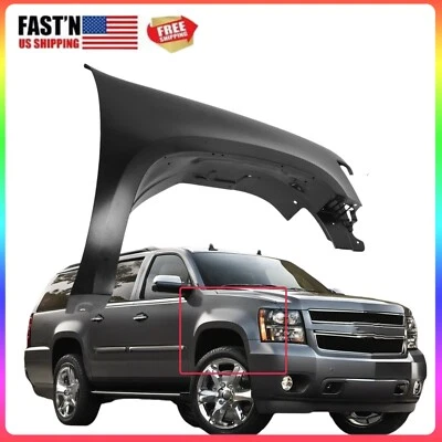 Black Fender Front Right Passenger Side Compatible with Chevy Suburban 2007-2014 Foto 1 de 4