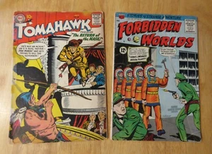 Lot of 2 Western/Sci-Fi! DC TOMAHAWK #49 ('57) + ACG FORBIDDEN WORLDS #123 ('64) - Picture 1 of 8